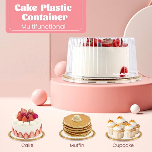 NPLUX 5 Pack Halloween Cake Boxes, 10.8x5.5 Cake Containers for Delivery