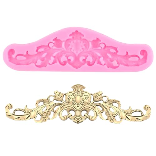 Baroque Style Fondant Mold Curlicues Scroll Silicone Mold - color: Style B