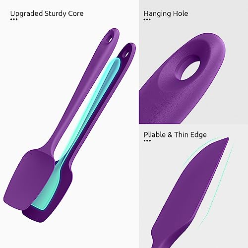 U-Taste Silicone Spatula Set 600°F High Heat Resistant, 4-Pcs, Purple - color: Purple