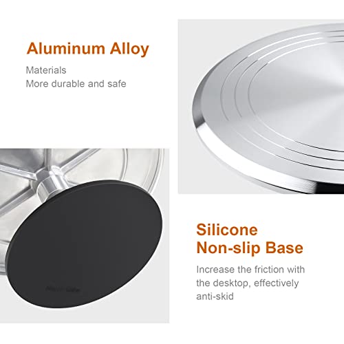 Cake Stand Rotating 12", Cake Spinner for Decorating, Wedding, Aluminium