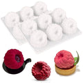 2 Pack Raspberry Molds Silicone, 3D Fruit Silicone Molds - color: White