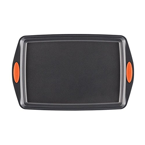 Rachael Ray Yum-o! Nonstick Bakeware Oven Lovin' Cookie Pan Set for Baking - color: Orange Grips