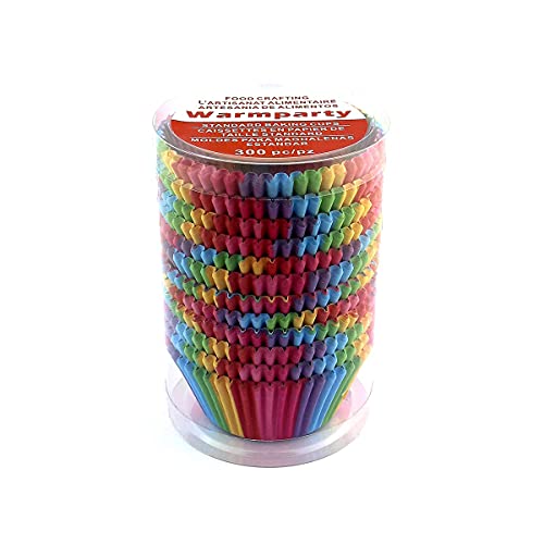 300 Count Rainbow Cupcake Liners Standard Paper Baking Cups - color: Rainbow