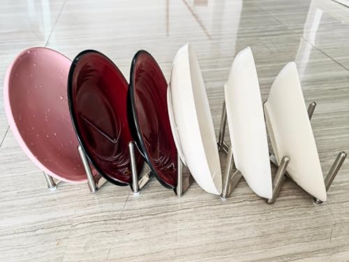 Pot Lid Organizer Pot Lid Holder Adjustable Pot Lid & Plate& Pans multipurpose Organizer Rack Holder Stainless Steel Dish Plate Drying Rack (Pack of 2) - size: Medium (Pack of 2)