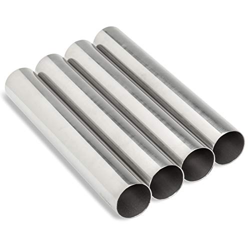 Ateco Cannoli Kit, Includes 4 Stainless Steel Cannoli Forms & Authentic Italian Recipe, Each Form Measures 5.63 by .88-Inches Diameter