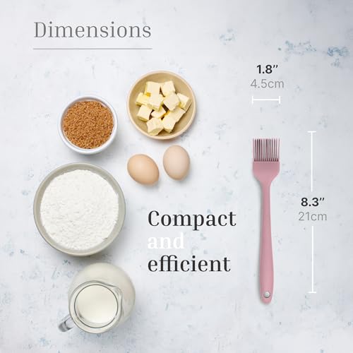 JS Gourmet Silicone Small Basting & Pastry Brush, Pastel Multicolor, 3-Pack