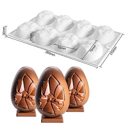 Mostsom Silicone Mold - Easter Egg Shaped Cake & Chocolate Mold, Non-stick Muffin & Cupcake Moulds for Easter Party - size: Easter Egg G