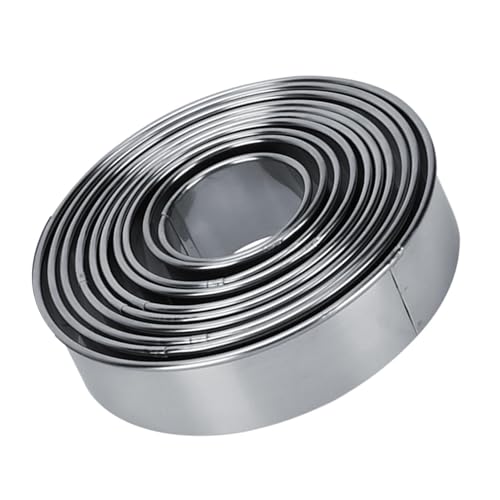 Round Cookie Cutters Set, 12PCS Biscuit Cutter Stainless Steel Biscuit Cutter Graduated Sizes Circle Pastry Molds for Baking Donut Fondant