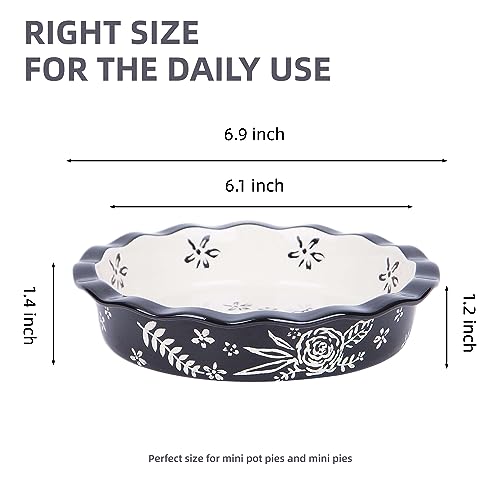 Wisenvoy Mini Pie Pans - Ceramic Pie Plates for Baking