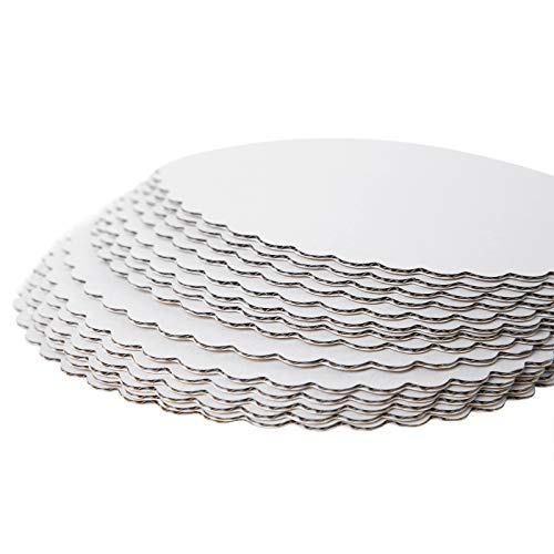 ONE MORE [25pcs] 10" White Cakeboard Round,Disposable Cake Circle Base Boards Cake Cardboard Pizza Plate platter 10 inch,Pack of 25