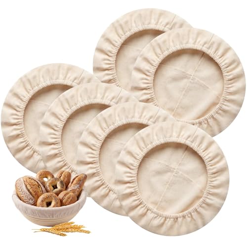 6Pack Bread Proofing Liners 9" Cotton Banneton Sourdough Covers - size: 6 Pack 9" Round