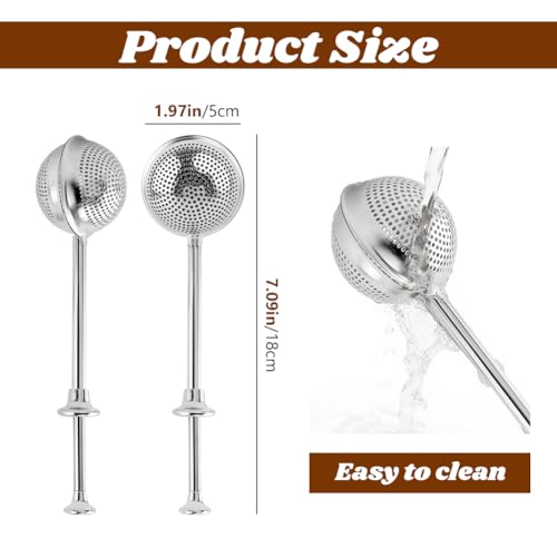2 Pack Powdered Sugar Shaker Duster, Stainless Steel Fine Mesh Flour Duster