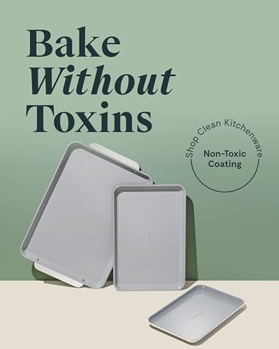 Caraway Non-Stick Ceramic Baking Sheet Trio - color: Black, size: Baking Sheet Trio