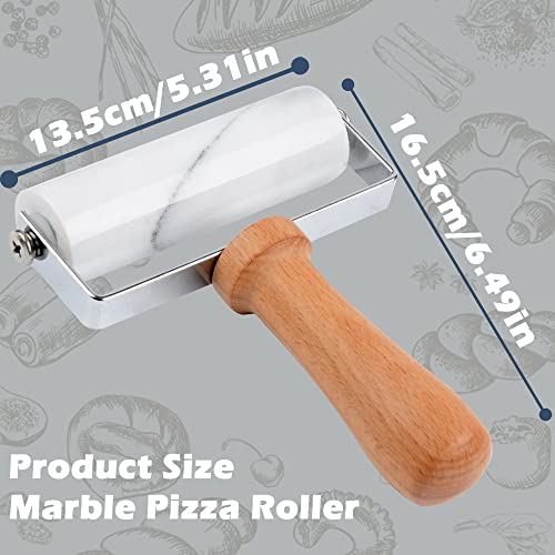 Tianman Small Marble Dough Roller Non-Stick T-Type,For Cake Baking Tortilla Fudge Pizza Cookies & Other Kitchen Baking Cooking(5.3" White). - color: Type 1 White, size: Type 1