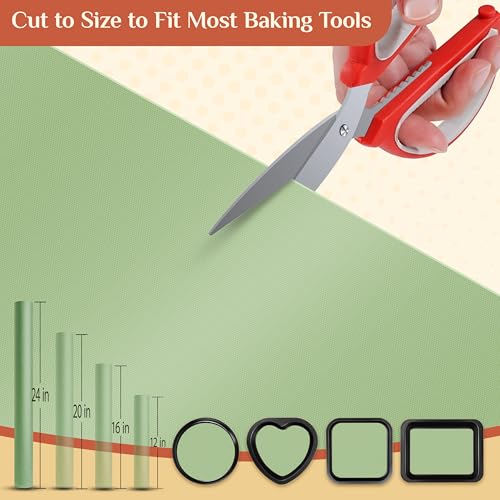 GTJ Silicone Baking Mat Roll, Reusable Baking Sheet Liners, 24 in x 6 ft - color: Matcha Green, size: 72"L x 24"W