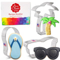 Ann Clark Summer Beach Cookie Cutters Set of 3, Made in USA - style: 3-Pc. Tropical