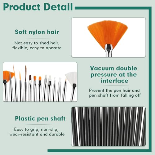 30PCS Food Safe Paint Brushes - Professional Cake Decorating Tools Kit for Cookies, Cupcakes & Fondant Cookie Decorating Supplies