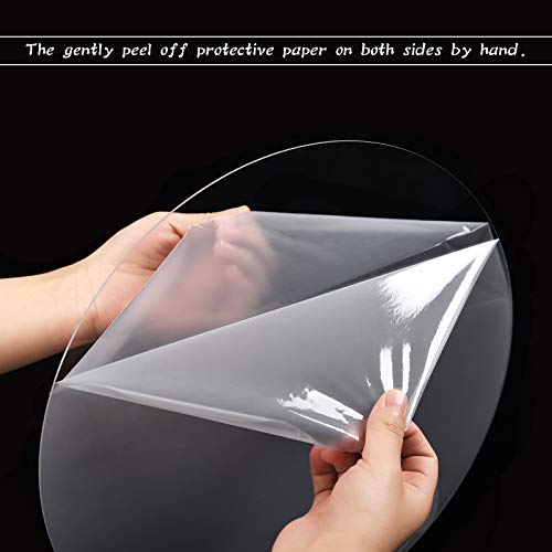 Zonon 2 Pcs 12 Inch Round Clear Acrylic Sheets, Acrylic Cake Disc