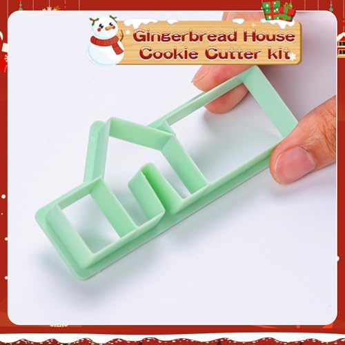 KALAIEN Gingerbread House Cookie Cutters,1 Pcs Gingerbread House Kit - color: 1 pcs