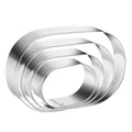 Pill Capsule Long Oval Cookie Cutters - 5 Inch, 4 Inch, 3 Inch, 2 Inch - Geometric Frame Plaque Cookie Cutter Set Fondant Biscuit Molds - Stainless Steel - color: Oval-Pill Capsule