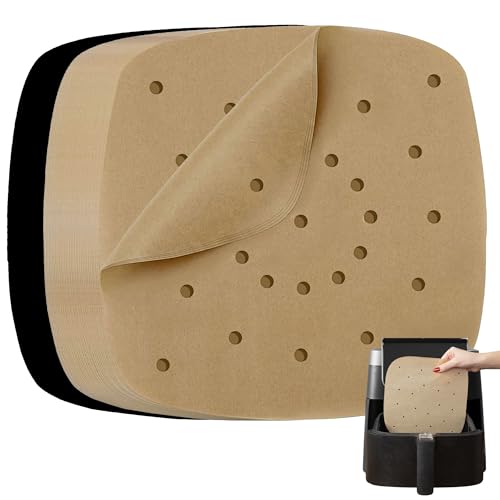 Parchment Paper Sheets for Ninja Air Fryer Pro XL 6-in-1 6.5 qt, Extra Large Square Liners for Air Fryer, Natural Unbleached Pre Cut Square Paper Liners for Airfryers, Toaster Ovens, and Oven Trays - size: Square/8.7x8.7/Unbleached