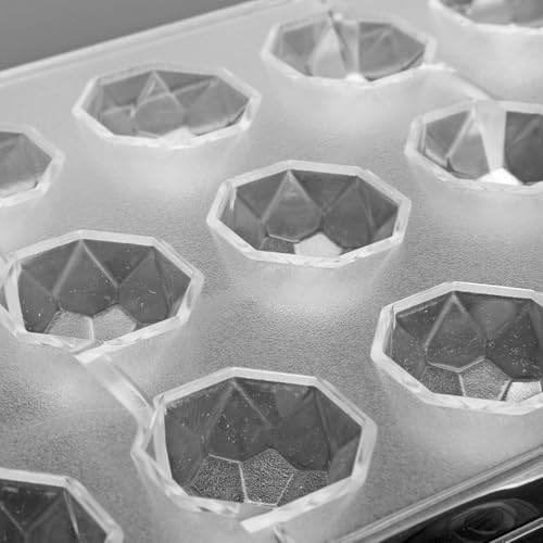 21 Grid Chocolate Candy Mold PC Polycarbonate Chocolate Making Mould with Scraper (Diamond) - color: Diamond