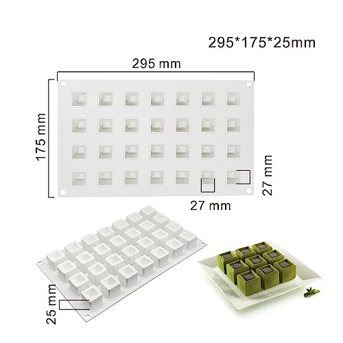 Epoxy Resin DIY Ice Cube Mold - 28 Grid Square Silicone Mold (11.8 x 7 x 1 inch) - size: Square E_11.8 x 7 x 1 inch