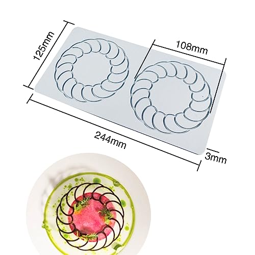 E Pepper Ring 3D Embossing Silicone Chocolate Candy Fondant Mold for Cupcake Top Sugar Craft Cake Decoration - size: E_ Pepper Ring