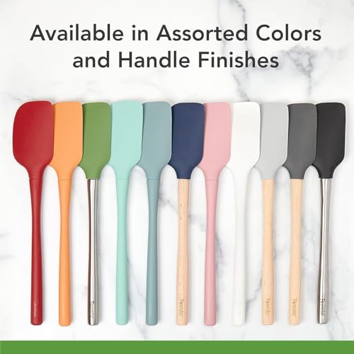 Tovolo Flex-Core Silicone Spoonula, Stainless Steel Handle, Apricot - color: Apricot, style: Spoonula