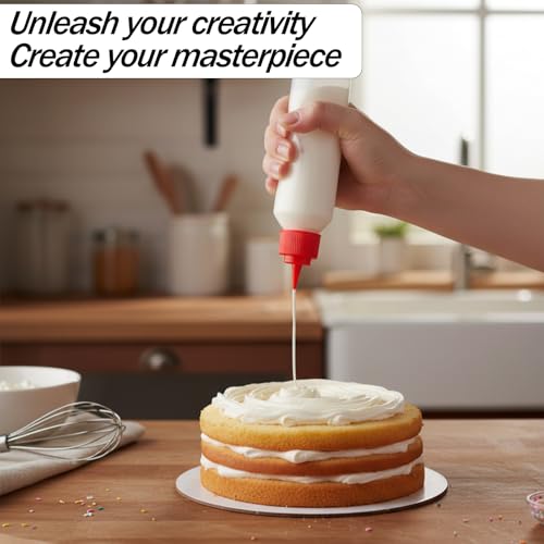 10 Pcs Squeeze Bottles 1 oz and 2 oz Frosting Bottle Icing Bottles