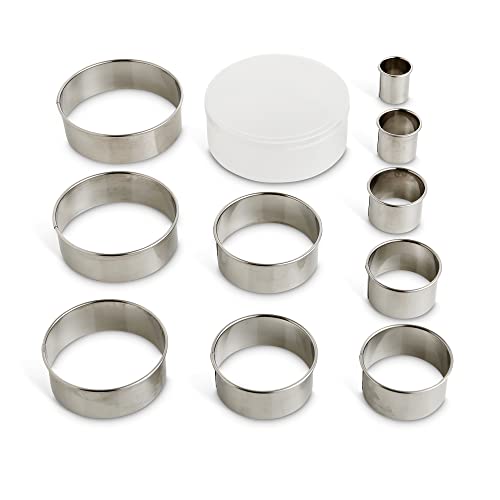 Mrs. Anderson's Baking Cookie Fondant Cutters, Graduated Round - size: Set of 5