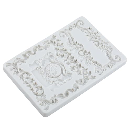 Baroque Fondant Mold Curlicues Scroll Lace Silicone Molds Set of 4 - color: Style I