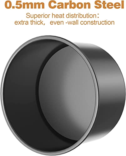 CHEFMADE Bakeware Round Cake Pan 2 Pieces, 6-Inch and 8-Inch with Removable Loose Bottom Nonstick & Quick Release Coating Chiffon Bakeware for Oven and Instant Pot Baking (Black) - color: Black, size: 6-inch & 8-inch