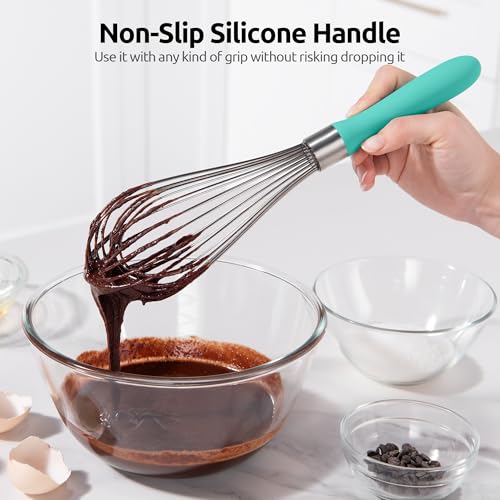 U-Taste Wire Whisk for Cooking, 18/10 Stainless Steel Wisk, L/Aqua Sky - color: Aqua Sky, size: Large