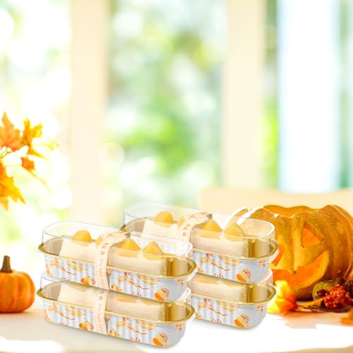 Tioncy 100 Pcs Mini Loaf Pans with Lids Spoons, Pumpkin - style: Pumpkin