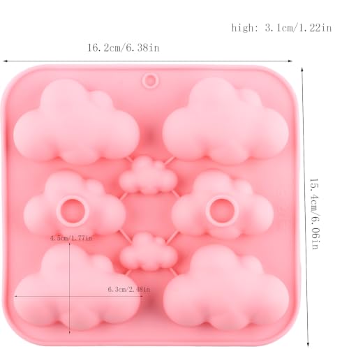 8 Cavity Clouds Shaped Silicone Chocolate Molds - color: Style C