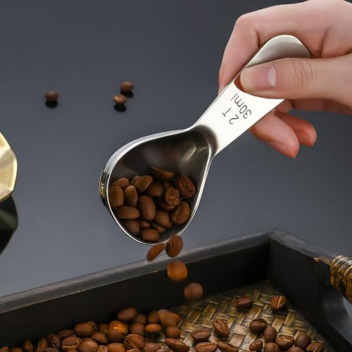 Coffee Spoons Stainless Steel Coffee Spoon Short Handle, 1 and 2 Tbsp Spoon - color: Silver Short