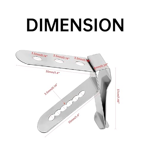 3 Pieces Thermometer Probe Pot Clip Holder Stainless Steel 3-Hole Ambient Temperature Readings for BBQ Smoker Oven Meat Grill Kitchen Clamp for Fryer Barbecue (3.5mm Hole Diameter)