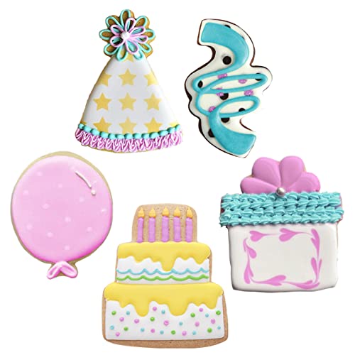 Ann Clark Birthday Cookie Cutter Set of 5, Made in USA