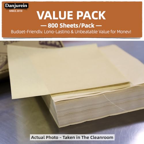 800 Sheets 9x9" Unbleached Value Pack Square Parchment Paper - color: Brown, size: 9×9 - 800 Sheets
