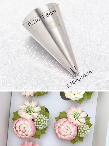 #16 Star Piping Tip, Tiny Open Star Decorating Tip for Cakes, 3 Pcs - color: F