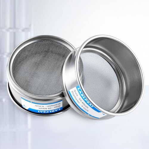 26 Mesh Lab Sieves 4" Diameter 304 Stainless Steel Wire Cloth Test Sieve for Industrial Laboratory Home - size: 26 mesh