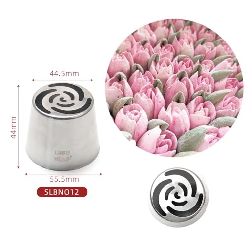 1 Pcs Stainless Steel Extra Large Russian 3 Petals Rose Flower Icing Tips