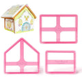 The Cookie Countess Cookie House - 3 Piece Cookie Cutter Set