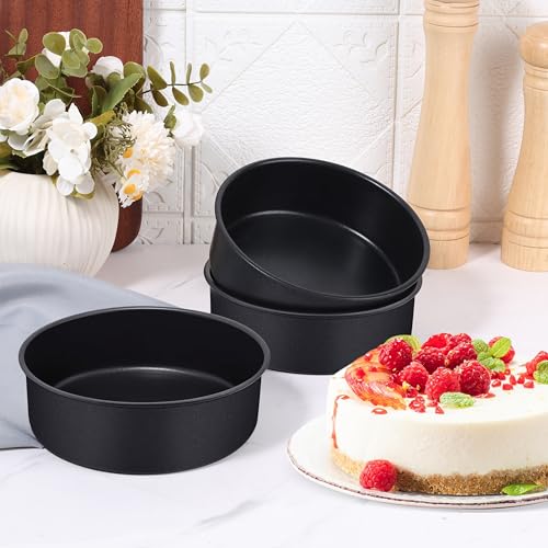 E-far 6 Inch Cake Pans, 3PCS Nonstick Stainless Steel Round Cake Pans - size: 6 Inches