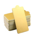 YYaaloa 100pcs Mini Rectangular Golden Cake Boards Mousse Cupcake Base Paper Plates Rectangular Dessert Board Base for Cake DIY, Baking Dessert Party Wedding Birthday (Rectangular, 100pcs) - color: Rectangular, size: 100pcs