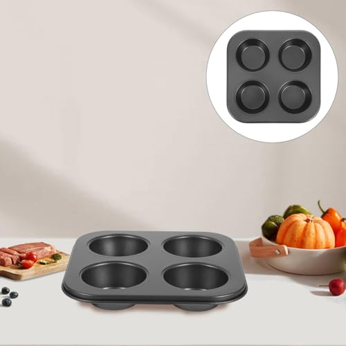 SHOWERORO Muffin Pan 4 Grids Muffin Baking Cups Non-stick