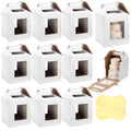 10 Pack Tall Cake Boxes for Tier Cakes 16 x 16 x 18 Inch with Window - size: 16 x 16 x 18 Inches