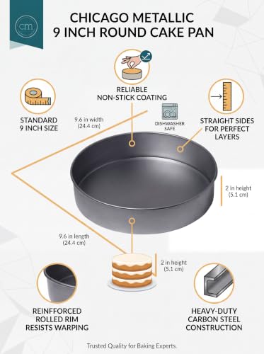 Chicago Metallic 9 Inch Round Cake Pan - size: Single Pan (9-Inch)