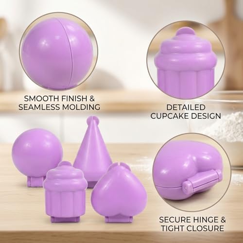 Cakepop Molds Shapes, 4-Piece DIY Cake Pop Mold Set with 100 Lollipop Sticks for Home Baking Enthusiasts, Professional Cake Pop Molds Shapes for Party and Holiday Dessert Creation
